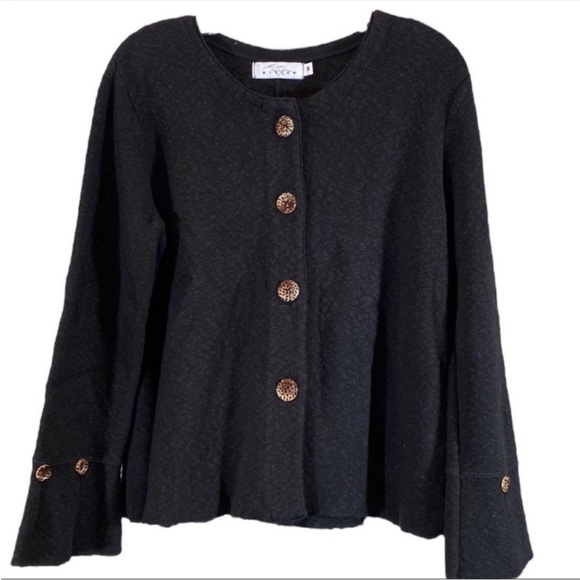 Willow Heavy Black Knit Cardigan - Picture 6 of 11